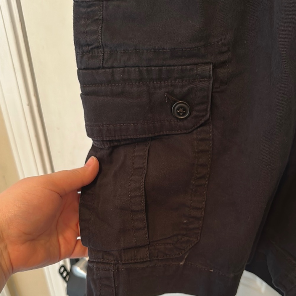 Black Cargo Shorts with Comfort Stretch Men Big and Tall - Picture 4 of 5